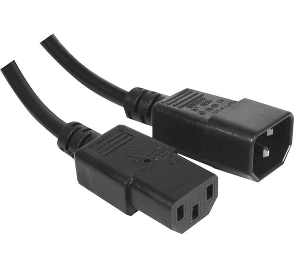 Miniatyrbillede 1 af 2: Générique ECF-808051 el-ledning Sort 2,5 m IEC C14 IEC C13
