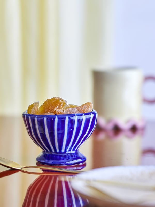 Miniatyrbillede 2 af 4: Bloomingville Nini Dessertskål 0,17 L Rund Stentøj Blå 1 stk