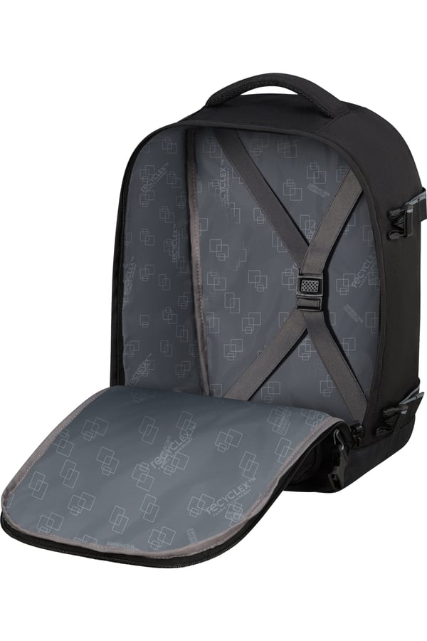 Pikkukuva 6 / 6: American Tourister Take2cabin S reppu Arkireppu Musta Kierrätetty polyeteenitereftalaatti (rPET)