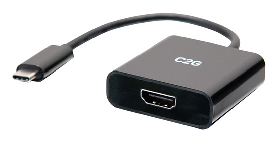 C2G C2G54459 0,2 m USB Type-C HDMI Svart