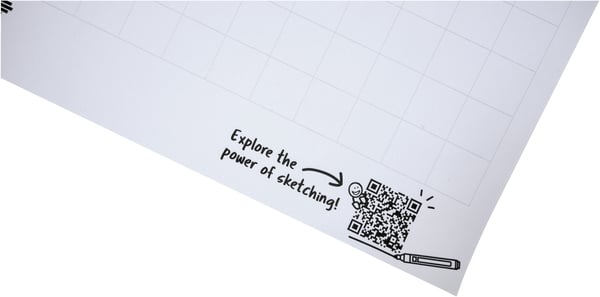Legamaster SKETCH ECO papper för blädderblock rutnät 5x 20 ark