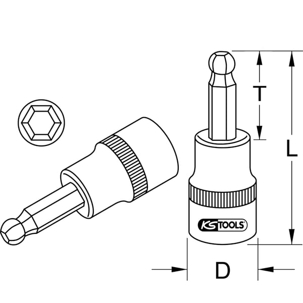 Miniatyrbillede 2 af 2: KS Tools 918.3874 stiksæt Sokkel