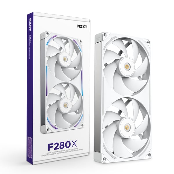 Miniatyrbillede 2 af 2: NZXT F280X Computerkabinet Ventilator 14 cm Hvid 1 stk