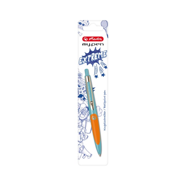 Herlitz my.pen Blå Fastklämbar, indragbar kulspetspenna 1 styck