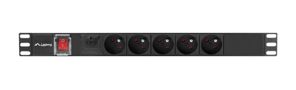 Pikkukuva 7 / 8: Lanberg PDU-05E-0200-IEC-BK tehonjakeluyksikkö 5 AC-pistorasia(a) 1U Musta
