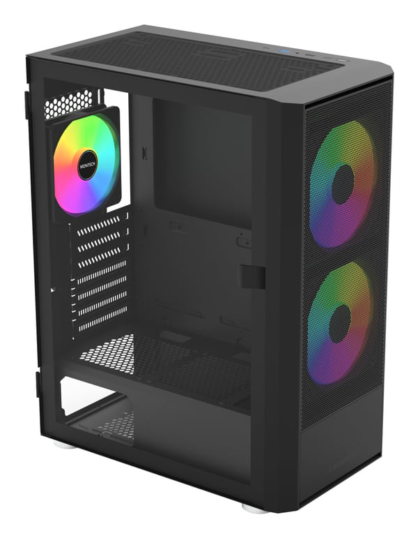 Miniatyrbild 6 av 6: Montech X X2 Plus Midi Tower Svart