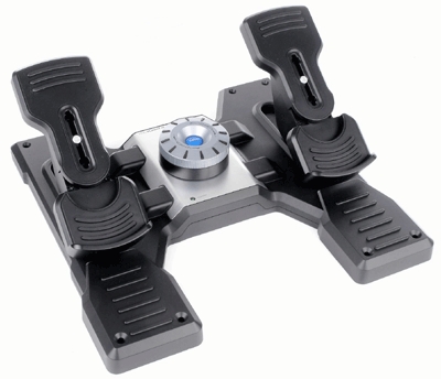 Logitech G G Saitek Pro Flight Rudder Pedals Svart, Silver USB 2.0 Flykt Sim Analog / Digital PC