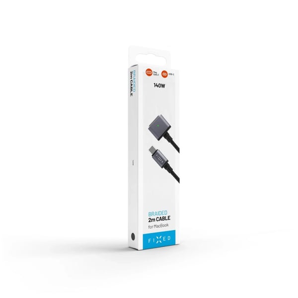 Pikkukuva 4 / 9: FIXED FIXD-MS3-GR USB-kaapeli USB 2.0 2 m USB C MagSafe 3 4,8 Gbit/s 140 W Harmaa