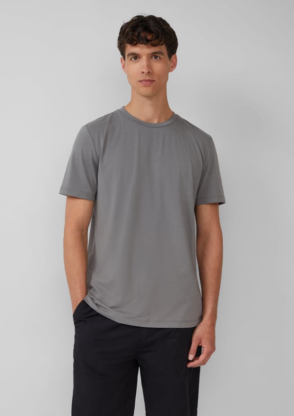 s.Oliver 2175058.9467.XXL skjorte & top T-shirt Crew neck Kort ærme Bomuld, Elastin, Polyester