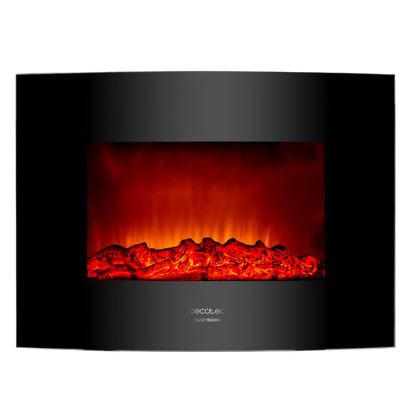 Cecotec Ready Warm 2200 Curved Flames Indendørs Indbygget pejs Elektrisk Sort