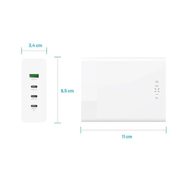 Miniatyrbillede 6 af 8: FIXED FIXCG200-3C1A-WH oplader til mobil enhed Universel Hvid Vekselstrøm Hurtig opladning Indendørs