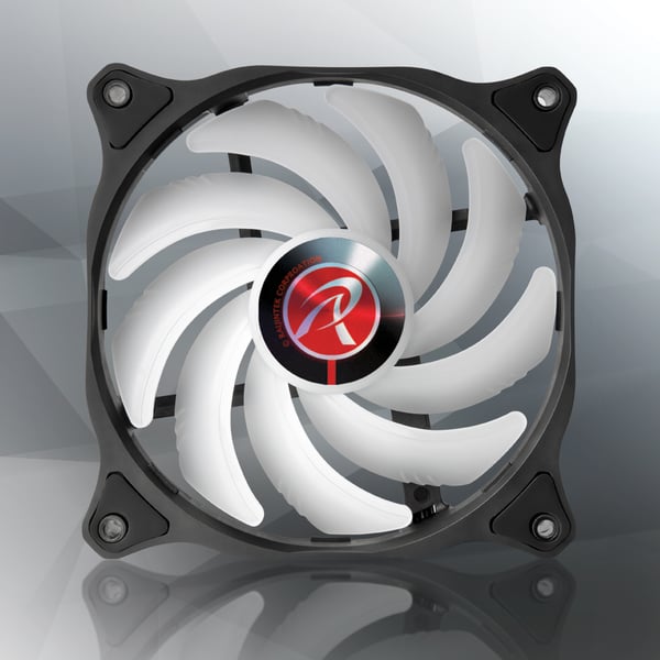 RAIJINTEK EOS 12 RBW ADD Emolevy, Suoritin Tuuletin 12 cm Musta, Valkoinen 2 kpl
