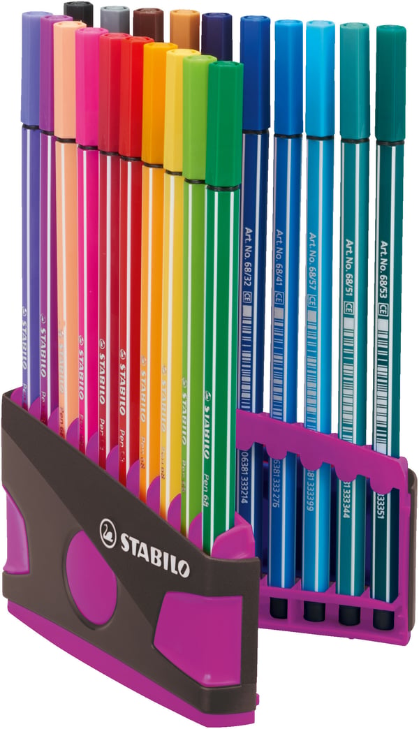 Miniatyrbillede 4 af 6: STABILO Pen 68 filtpen Flerfarvet 20 stk