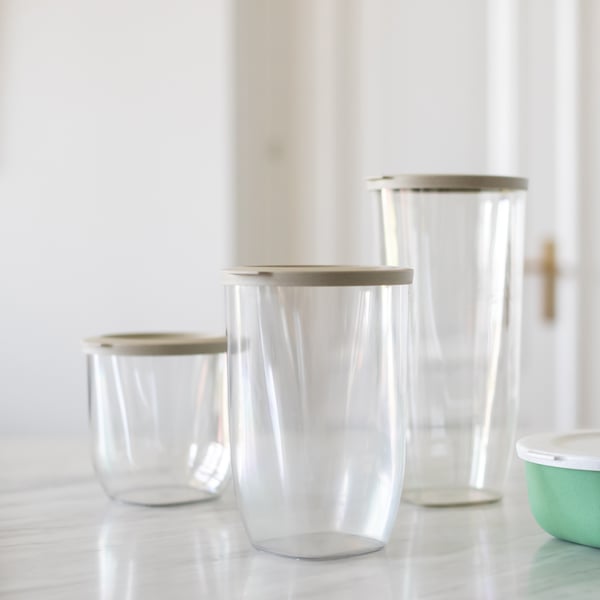 Pikkukuva 2 / 2: koziol Connect Dry M Pyöreä Purkki 1,5 L Harmaa, Läpinäkyvä 1 kpl