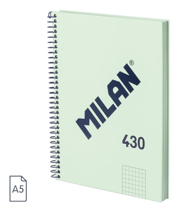 Miniatyrbillede 1 af 7: Milan 57153E80SNCGR blok og notesblok A5 80 ark Grøn
