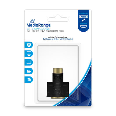 MediaRange MRCS171 kaapelin sukupuolenvaihtaja HDMI DVI-I Musta MediaRange MRCS171 kaapelin sukupuolenvaihtaja HDMI DVI-I Musta