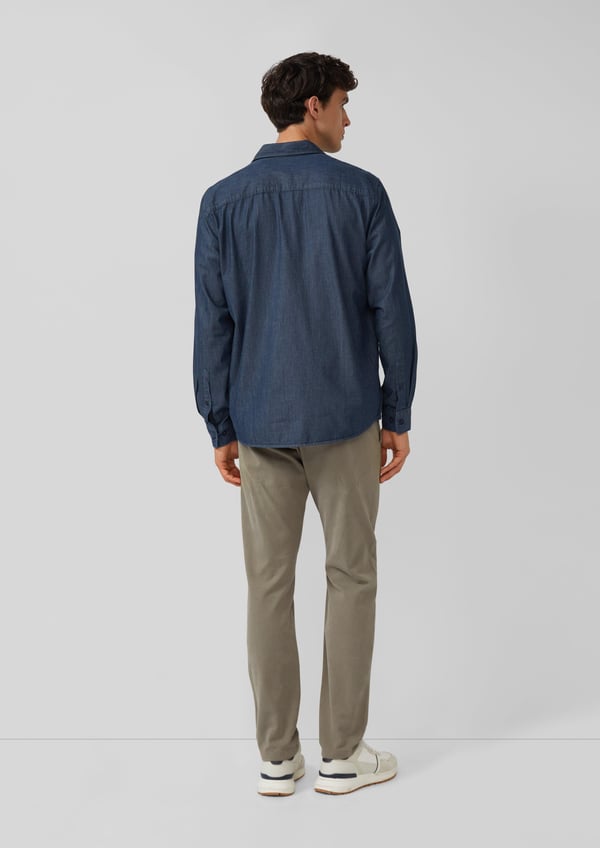 s.Oliver 2172384.58D1.L skjorte & top Point collar Langærmet Bomuld