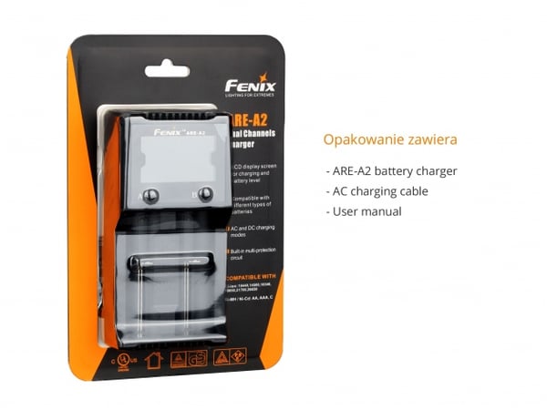 Miniatyrbillede 5 af 5: Fenix ARE-A2 batterioplader Husholdningsbatteri Vekselstrøm