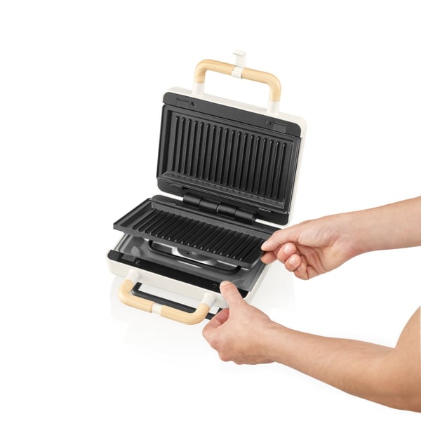 Flama 4961FL sandwichtoaster 800 W Perle, Hvid