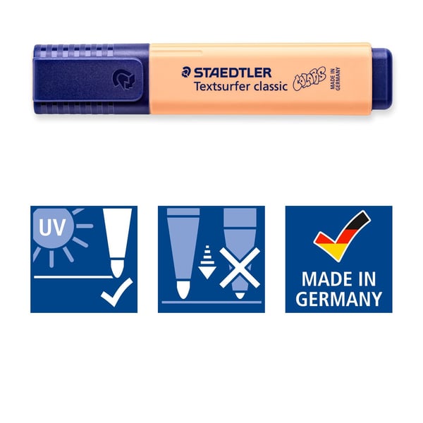Staedtler 364 C speedmarker 6 stk Mejselspids Lime, Mint, Fersken, Lyserød, Violet, Gul