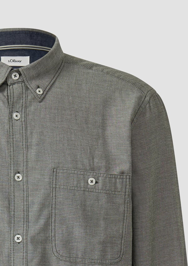 s.Oliver 2172004.7938.L skjorte & top Krave med knapper Bomuld, Polyester
