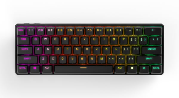 Miniatyrbillede 1 af 3: Steelseries Apex Pro Mini tastatur Spil USB + RF Wireless + Bluetooth QWERTY Nordisk Sort