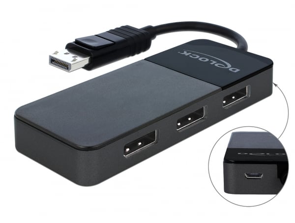 Miniatyrbillede 2 af 5: DeLOCK 87737 video-splitter DisplayPort 3x DisplayPort