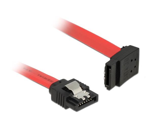 DeLOCK 0.5m, 2xSATAIII SATA-kabel 0,5 m SATA 7-pin Sort, Rød