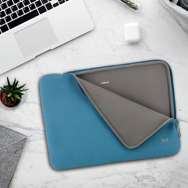 Mobilis 049018 taske og etui til laptop 35,6 cm (14") Blå, Grå
