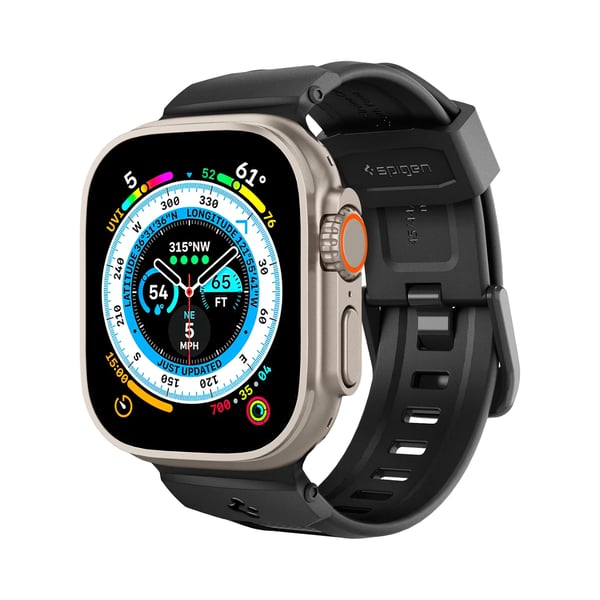 Spigen AMP07105 Smart bærbart (wearable) tilbehør Band Sort Termoplastisk polyurethan (TPU)