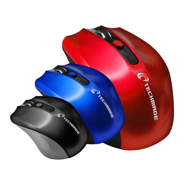 Techmade TM-XJ30-BK hiiri Office Molempikätinen Langaton RF Optinen 1600 DPI