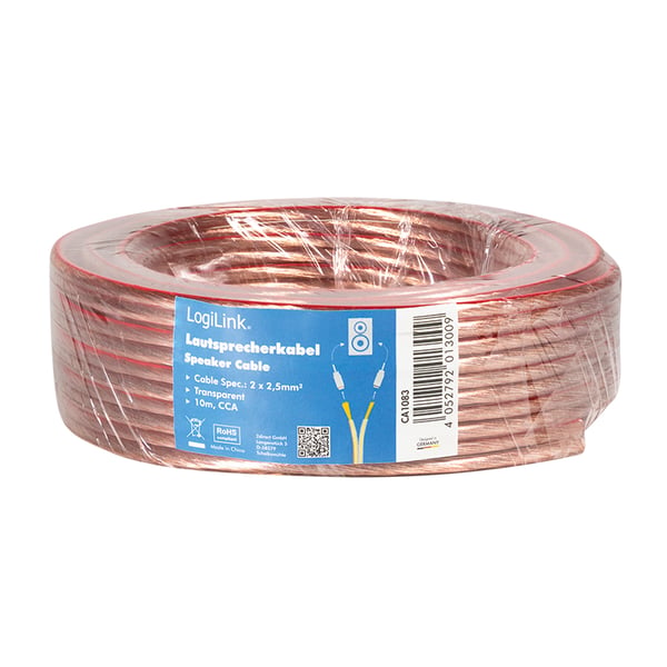 Miniatyrbild 2 av 4: LogiLink CA1083 ljudkabel 10 m Transparent