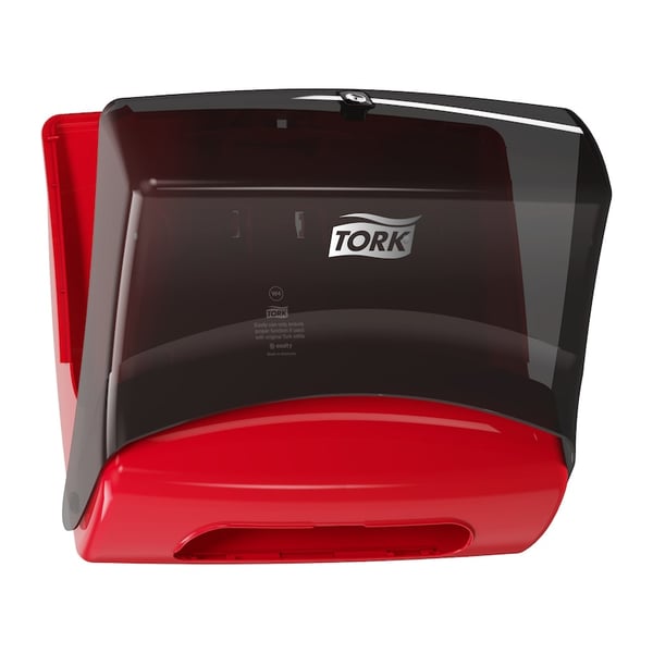Tork 654008 pappershanduksautomat Pappershandduksdispenser Röd