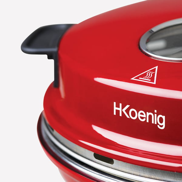 H.Koenig NAPL350 pitsan valmistaja & uuni 1 pitsa(a) 1200 W Musta, Punainen