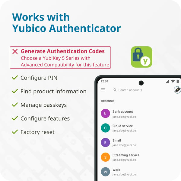 Yubico 8880001089 laitteiston autentikaattori