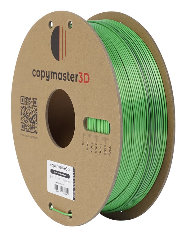 3D Prima CM-TRSI-004-1-175 Material för 3D-utskrifter Polylaktidsyra (PLA) Svart, Guld, Grön 1 kg
