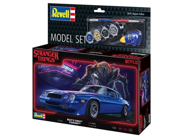 Pikkukuva 4 / 5: Revell Ensemble de modèles Chevrolet Camaro Z/28 : Stranger Things