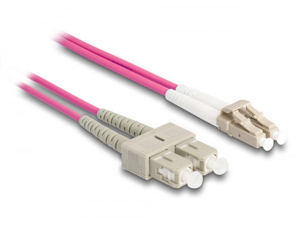 DeLOCK 87917 InfiniBand och fiberoptisk kabel 2 m LC SC Violett