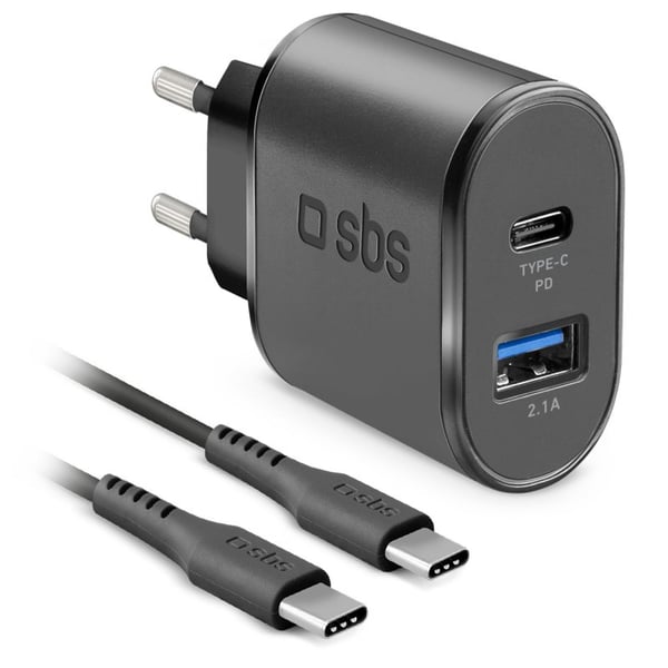 SBS TEKITTRPDCCK virta-adapteri ja vaihtosuuntaaja Sisätila 18 W Musta