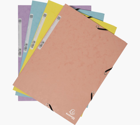 Exacompta 55560E folder Pressboard Forskellige farver, Blå, Koral, Grøn, Mauve, Gul A4