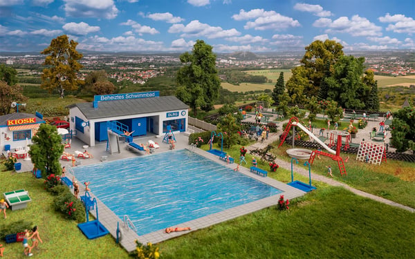 Miniatyrbillede 1 af 5: FALLER 190136 skalamodell dele og tilbehør Swimmingpool og redskabsskur
