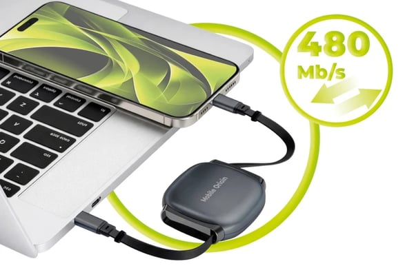 Miniatyrbillede 3 af 11: Mobile Origin MO-CB7-SPG USB-kabel 1 m USB C 0,48 Gbit/sek. 100 W Grå