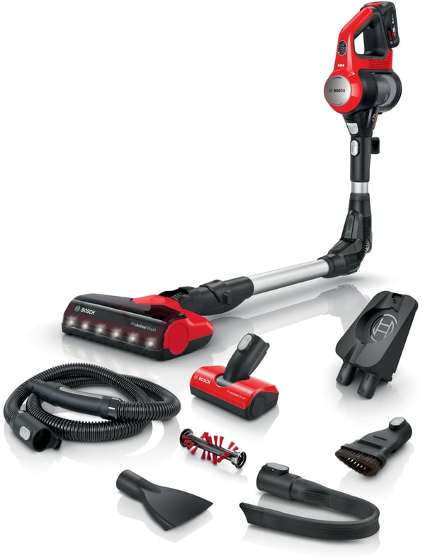 Miniatyrbillede 1 af 26: Bosch BCS711PET stav støvsuger & elektrisk kost Stick vakuum Batteri Dry Poseløs 0,3 L Sort, Rød 3 At