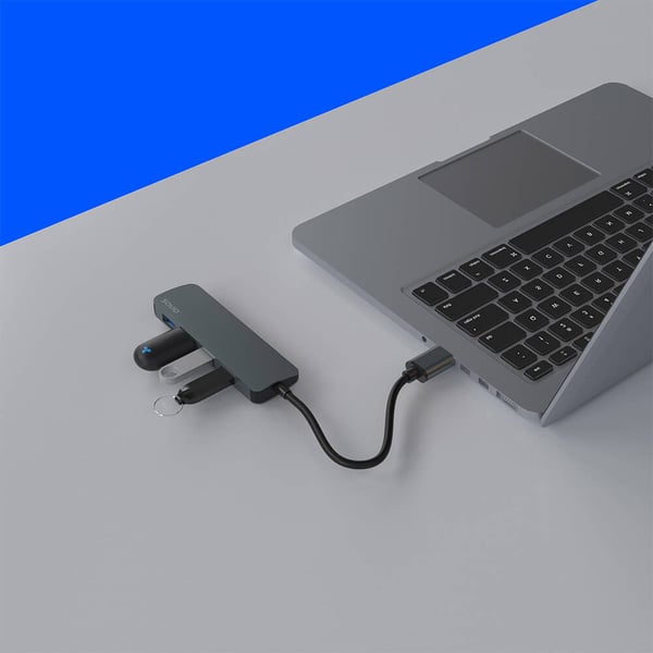 Miniatyrbild 3 av 8: Savio Hub 4 x USB-A 3.1 Gen 1 AK-53 USB 3.2 Gen 1 (3.1 Gen 1) Type-A 1000 Mbit/s Svart