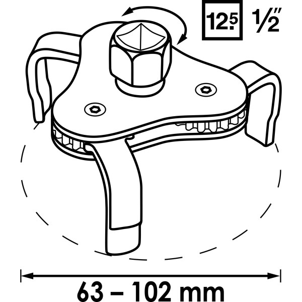 Pikkukuva 3 / 4: Vigor V1281 rengasavain Terästä
