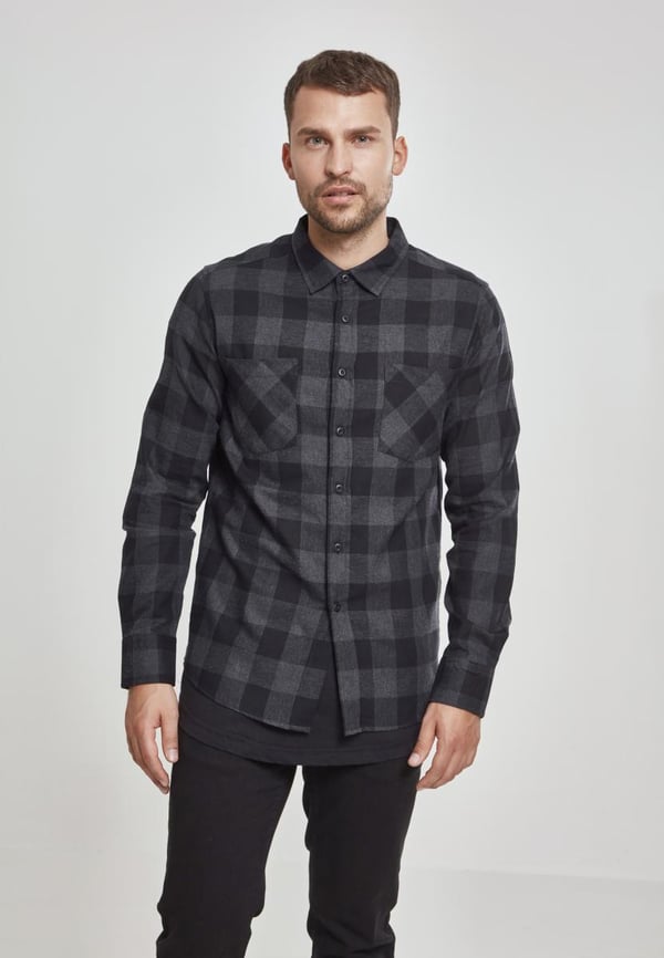 Urban Classics Checked Flanell Skjorta Långärmad Bomull