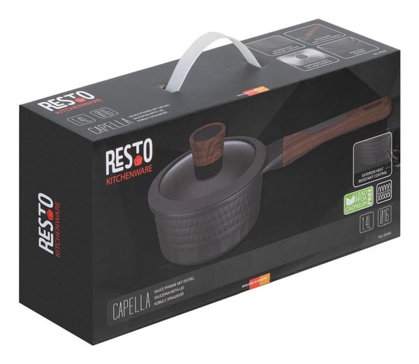 Resto Kitchenware 93500 kasari 1,4 L Pyöreä Musta, Puu