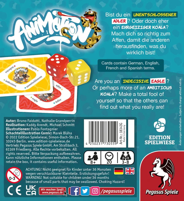 Pegasus Animotion (Edition Spielwiese) Brætspil Udledning