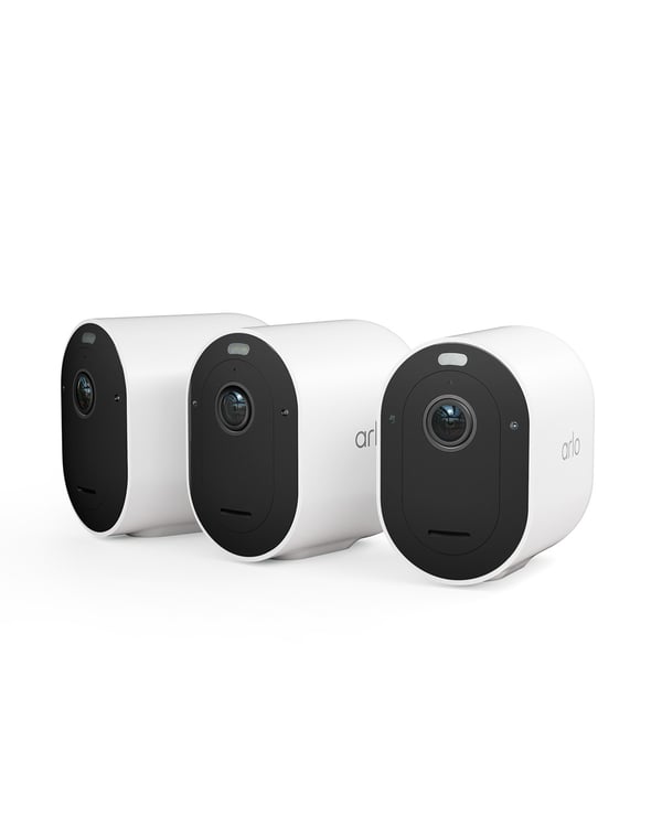 Arlo Pro 5 2K+ udendørs sikkerhedskamera, 3 kamera Sæt