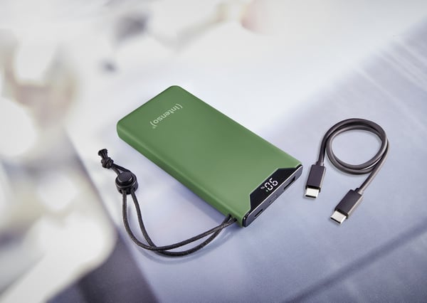 Intenso 7332037 akku- ja paristolaturi Litium polymeeri (LiPo) 10000 mAh Vihreä